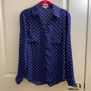 Express Portofino blouse with anchors size S